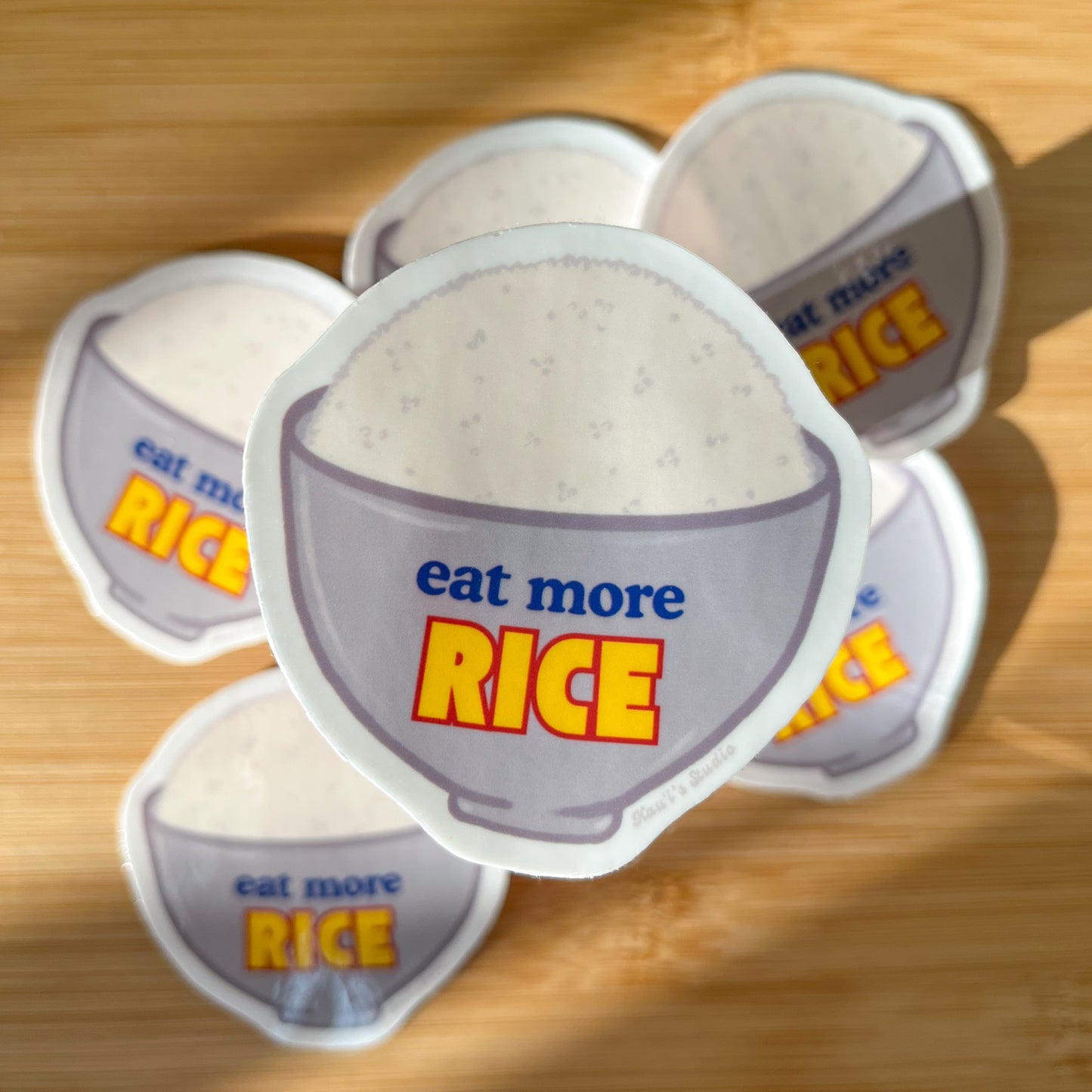 Eat More Rice Sticker