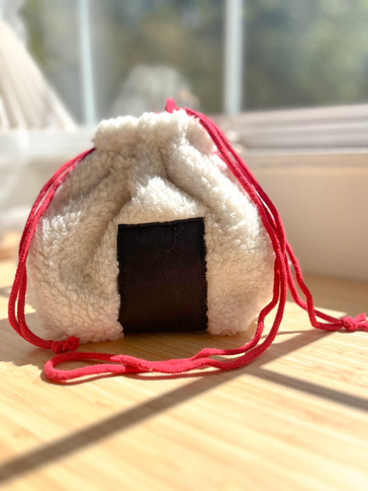 Handmade Onigiri Drawstring Purse・お握り