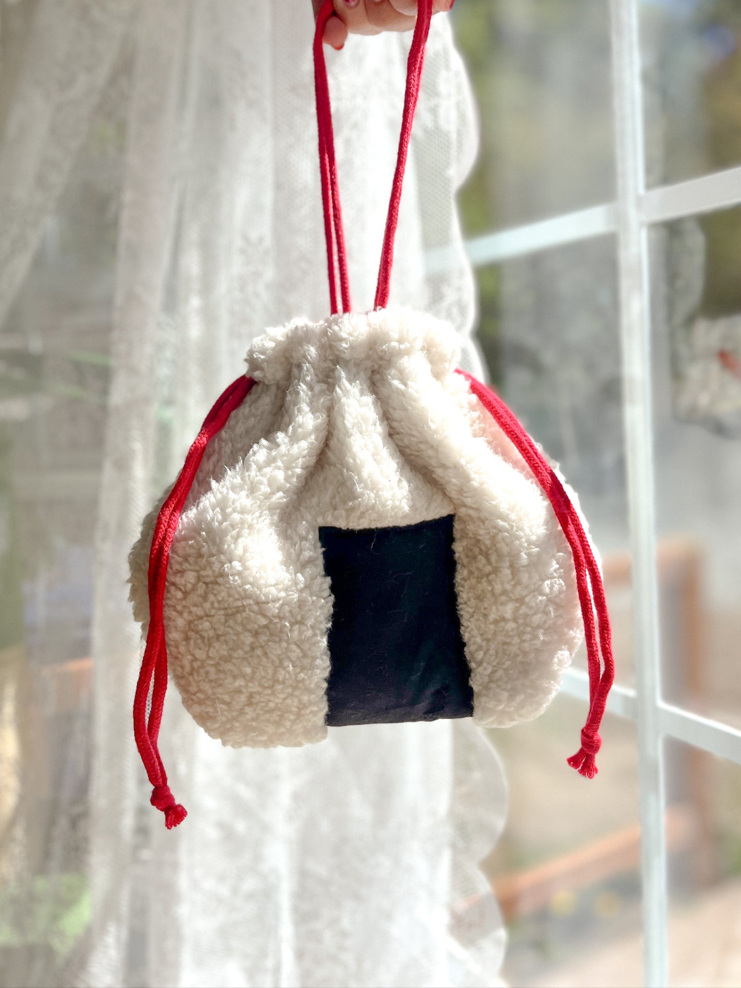Handmade Onigiri Drawstring Purse・お握り